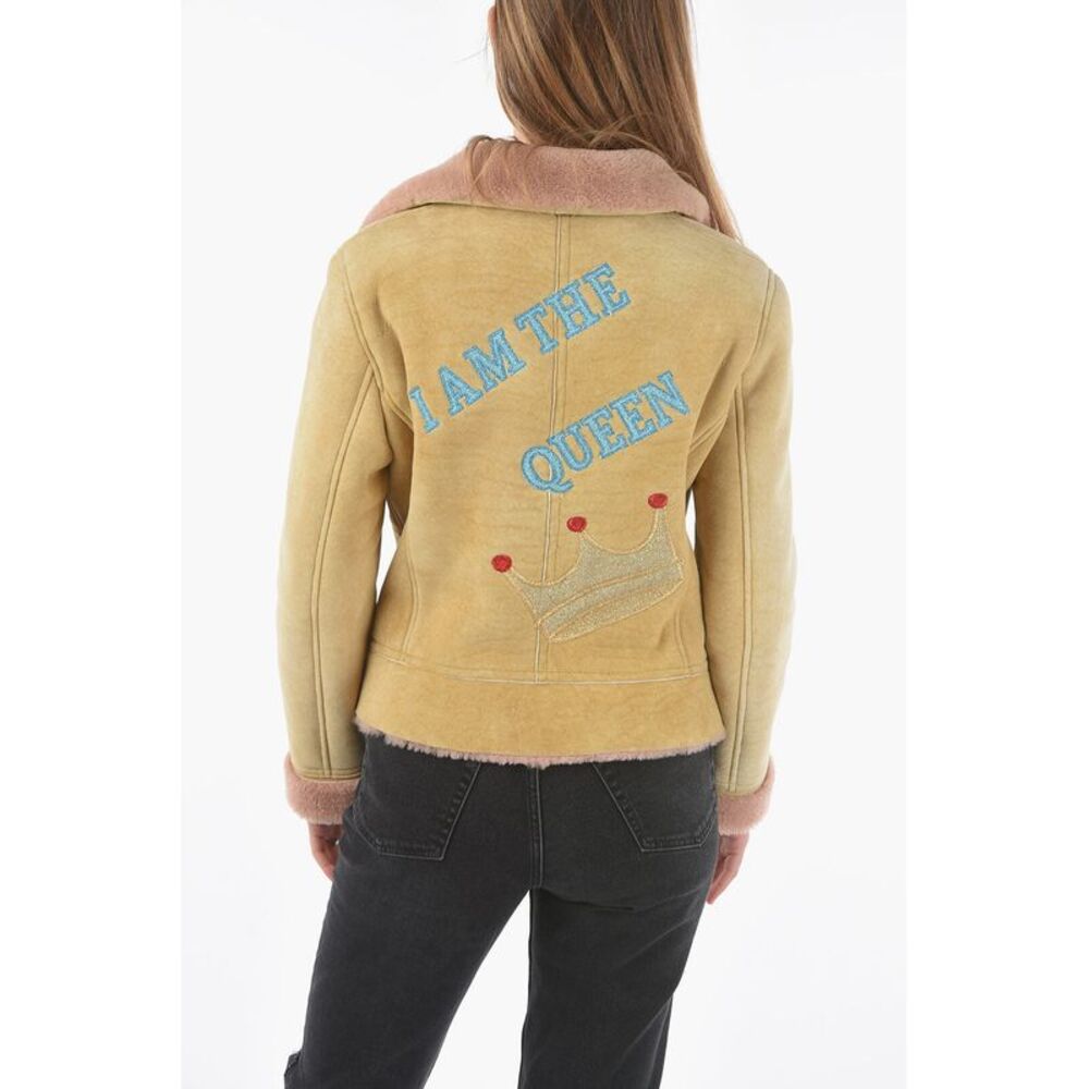 Embroidered Shearling Jacket - Picture 3 of 5